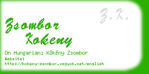 zsombor kokeny business card