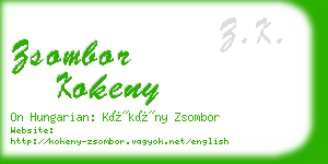 zsombor kokeny business card